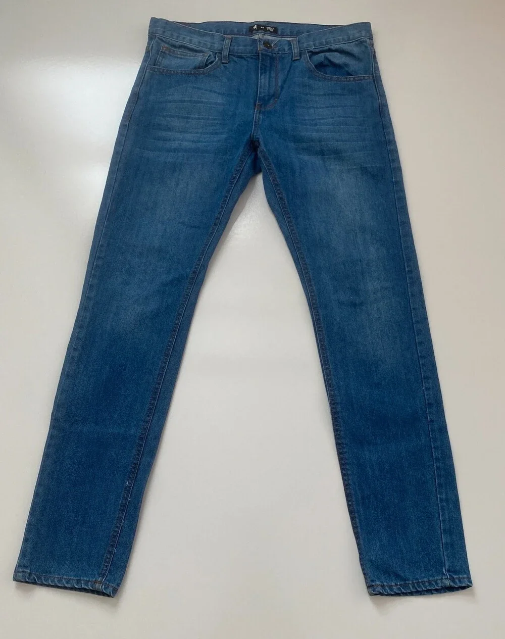 Cuidado Con El Perro Men's Jeans 33x32 Light wash Slim Straight Denim